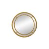 Gold Beaded Round Wall Mirror