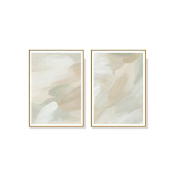 Set of 2 Abstract Brush Texture Wall Art Canvas