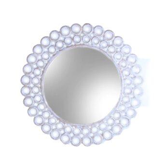 White Round Ring Wall Mirror