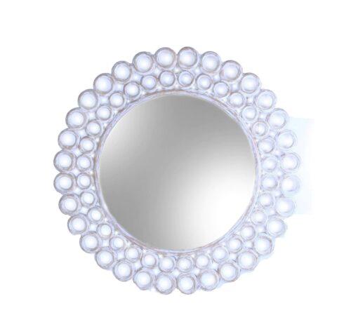 White Round Ring Wall Mirror