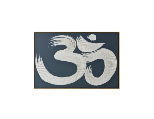 Hand Painted Modern Mantra: Echoes of AUM Wall Art Canvas