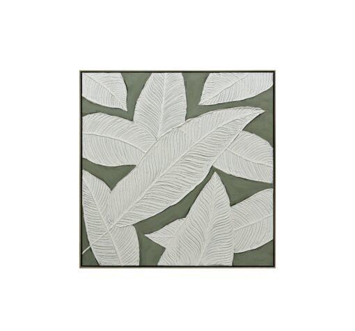 Hand Painted Leaves of Serenity Wall Art Canvas