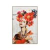 Woman with Floral Headdress Wall Art Canvas