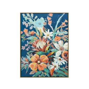 Vibrant Lively Floral Wall Art Canvas