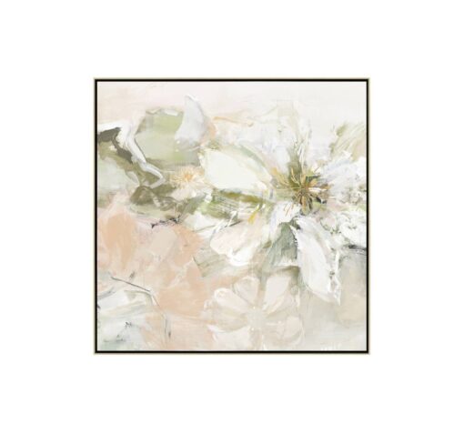 White Flower Wall Art Canvas