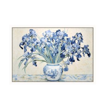 Iris in a Vase Wall Art Canvas
